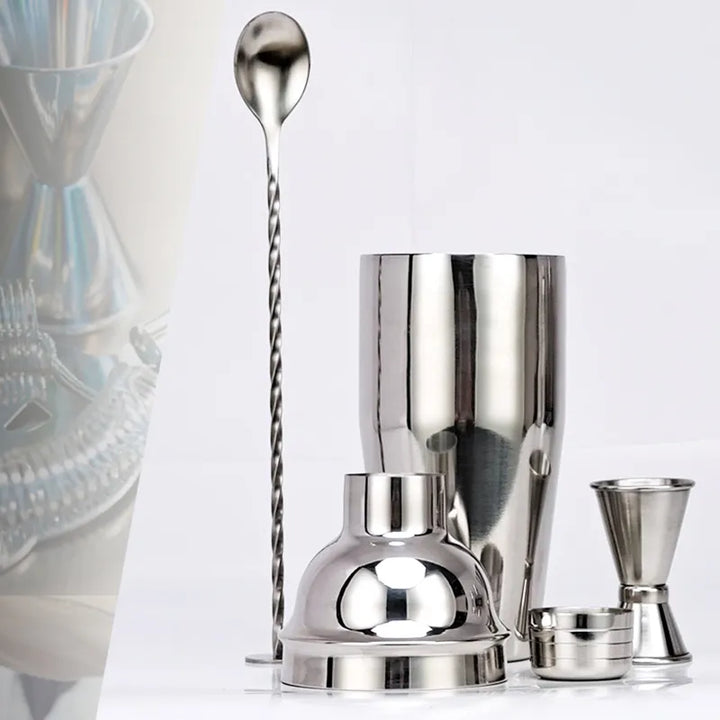 Skanto | 550 ml/750 ml Rustfritt Stål Cocktail Shaker Mixer Drink Bartender Sett Bar Sett Verktøy Med Vin Stativ Verktøy for Fødselsdagsgave