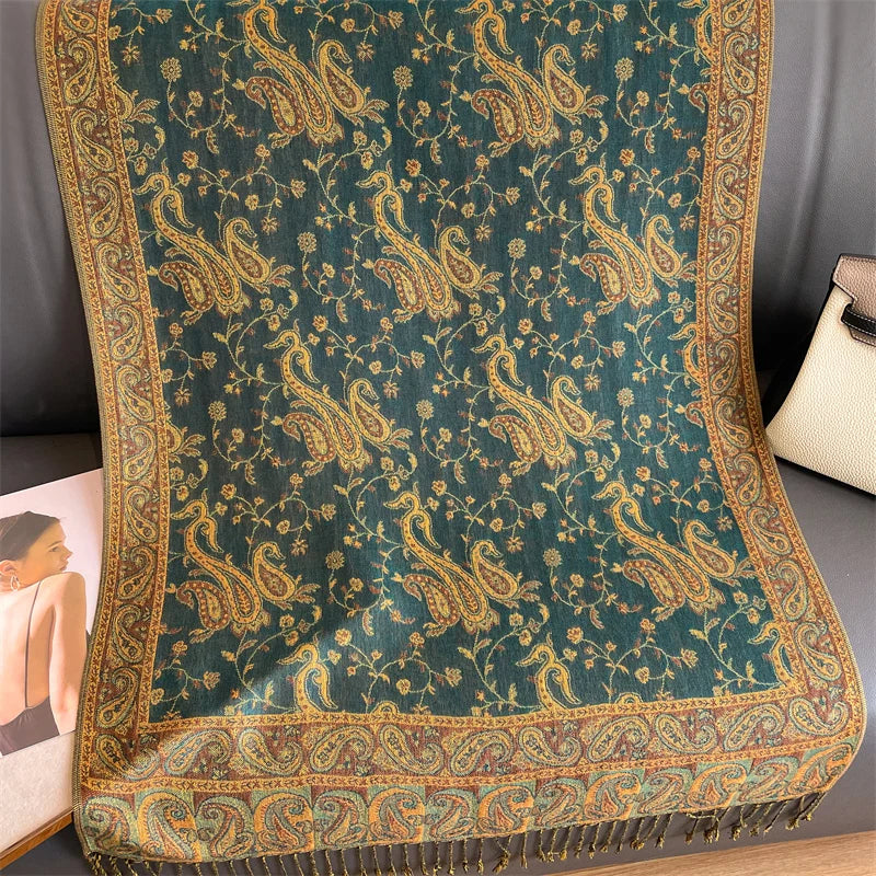 Skanto | Élégancea | Dame skjerf | Cashmere følelse | 70 × 190 cm | Luksus trykk & varm