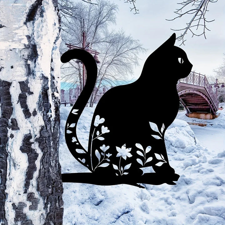 Skanto | Metall katte silhuett for hage og terrasse dekorasjon