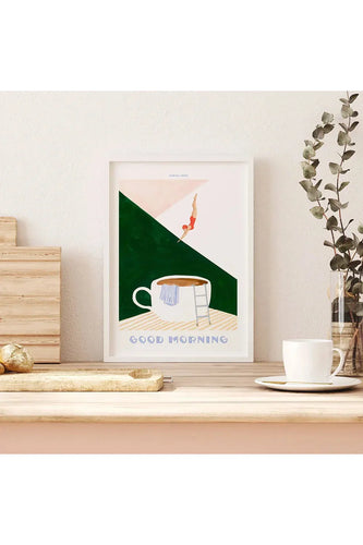 Skanto | God Morgen Kaffe Lerret Plakat