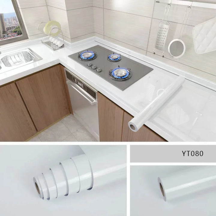 Skanto | Marmor Kjøkken Olje-proof Folie - Selvklebende vanntett Tapet for Komfyr, Benkeplate, Skap, Fliser Renovering