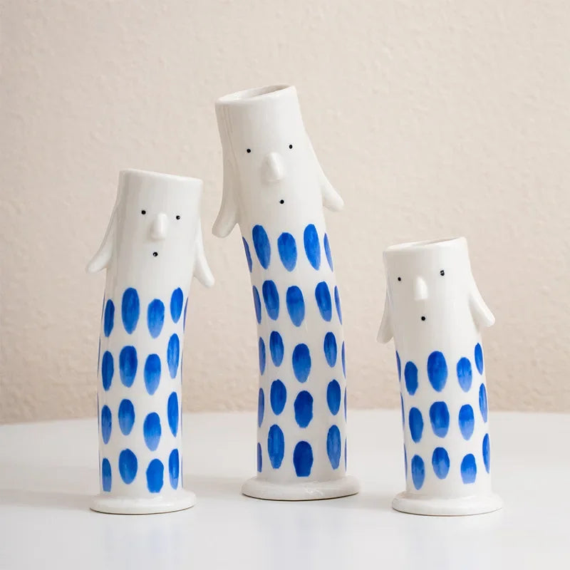 Lovely Cartoon Figures Keramikk vase | Skanto