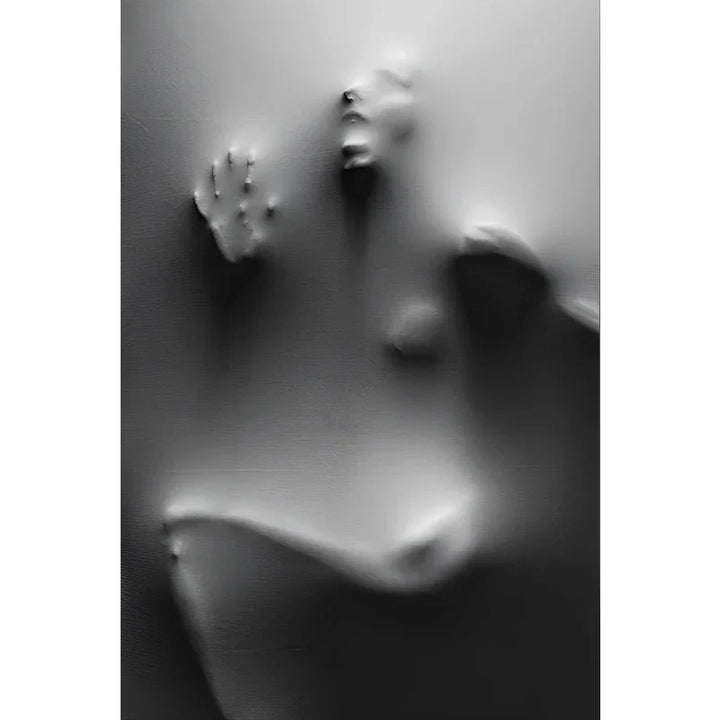 Modern Art Abstract Ghostly Figures on Wall Canvas Prints Black White Wall Art Posters Pictures for Living Room Bedroom Art Decor | Skanto
