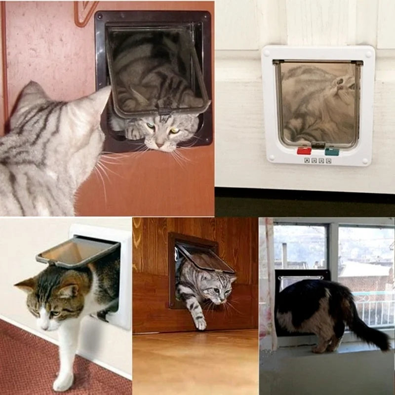 4 Way Pet Door for Cats and Dogs Skanto