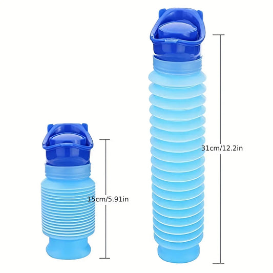 Norvo | Ansblue 750ML Bærbar Mini-Toalett Urinpose - Sammenleggbar og kompakt for reiser, camping og fotturer, egnet for kvinner, menn og barn
