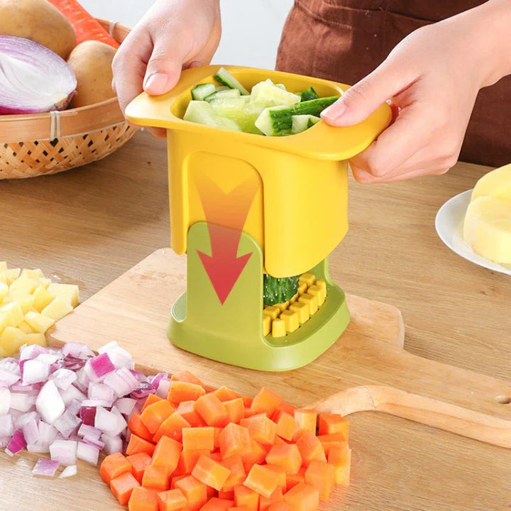 ChopMaster – Multifunksjons grønnsakskutter & pommes frites kutter med håndtrykksmekanisme | Skanto