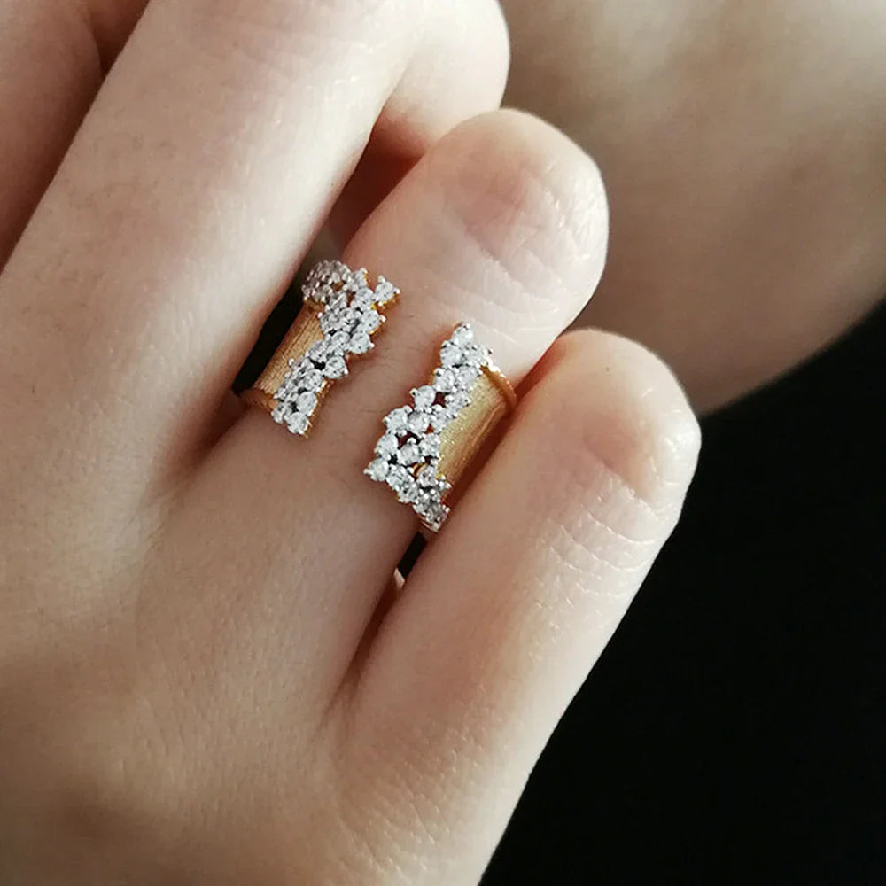 Skanto | Bold Diamond Sparkle Åpen Ring