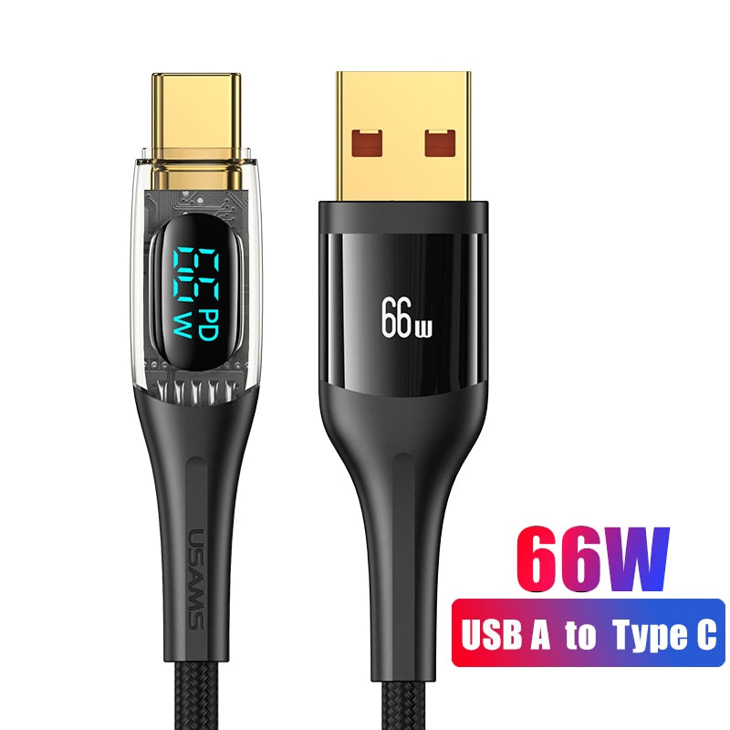 Skanto | Turbo Connect Led Display Rask Telefon Lading Kabel