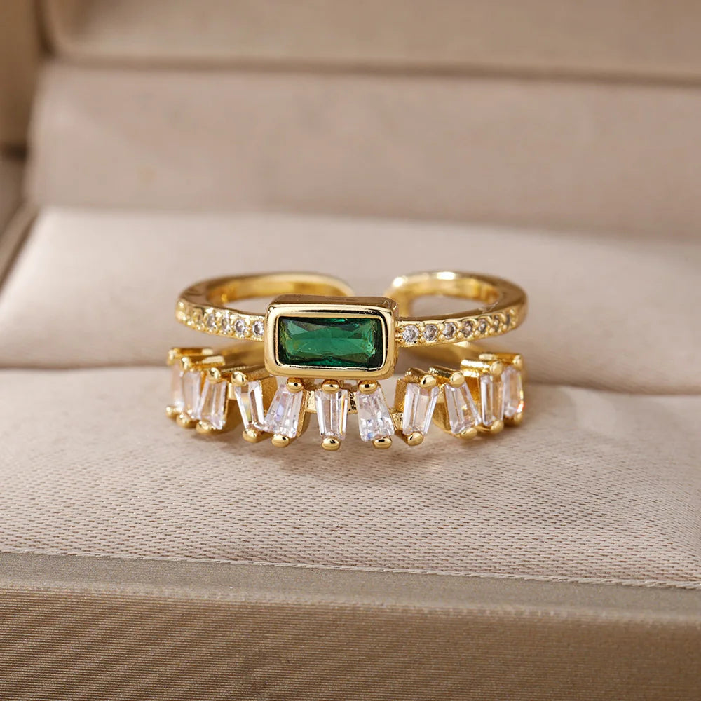 Skanto | Dobbeltlagd Staggering Baguette Diamond Ring