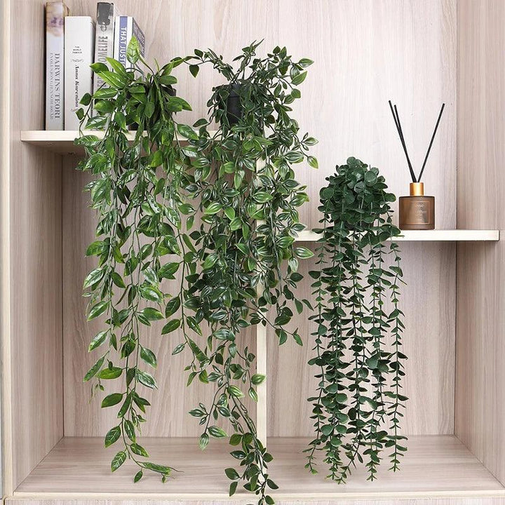 Skanto | VerduraLine Künstig Plante Hengende | Eviggrønn & Vedlikeholdsfri | 90 cm Dekorasjon | Frisk Naturlig Design