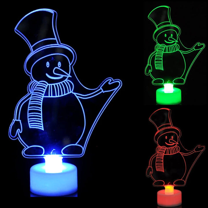 Skanto | SnowGlow - Fargerike LED Snømannlys for Festlige Feiringer
