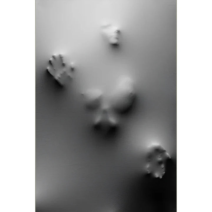 Modern Art Abstract Ghostly Figures on Wall Canvas Prints Black White Wall Art Posters Pictures for Living Room Bedroom Art Decor | Skanto