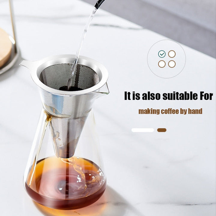 Skanto | Vintage Art Brew Glass Gjenbrukbar Drypp Kaffe Kanne