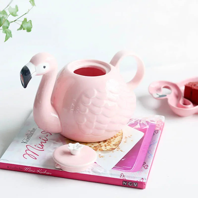 Skanto | Pink Flamingo Keramisk Te Sett