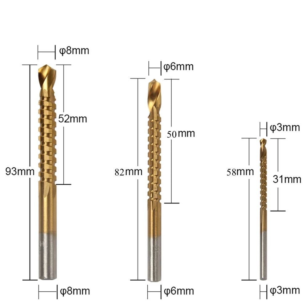 Skanto | 6-delt titan bor-sett | For presis boring gjennom metall, tre og andre materialer