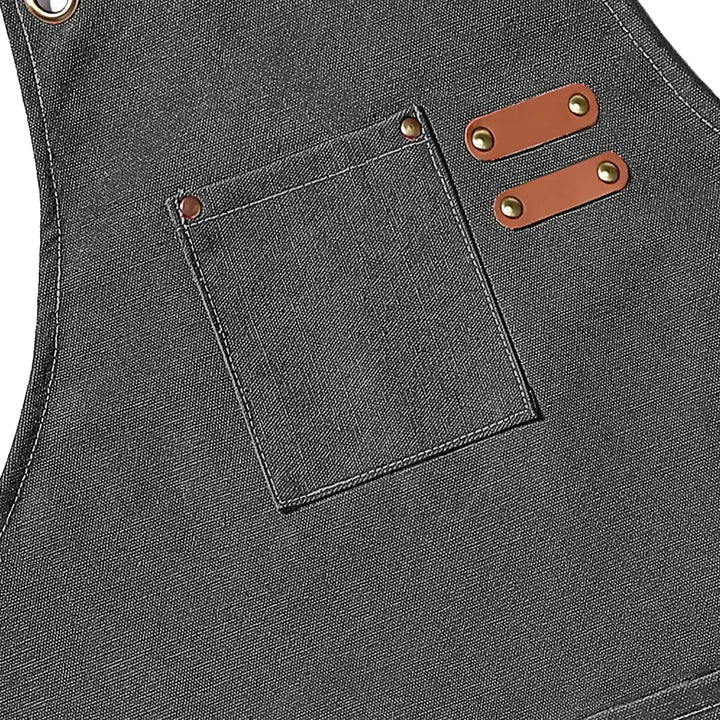 Canvas forkle med lommer, justerbart, Unisex | Skanto