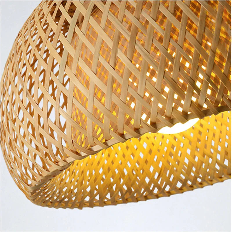 Skanto | Luxora Håndvevd Bamboo Pendellampe - Miljøvennlig Taklampe