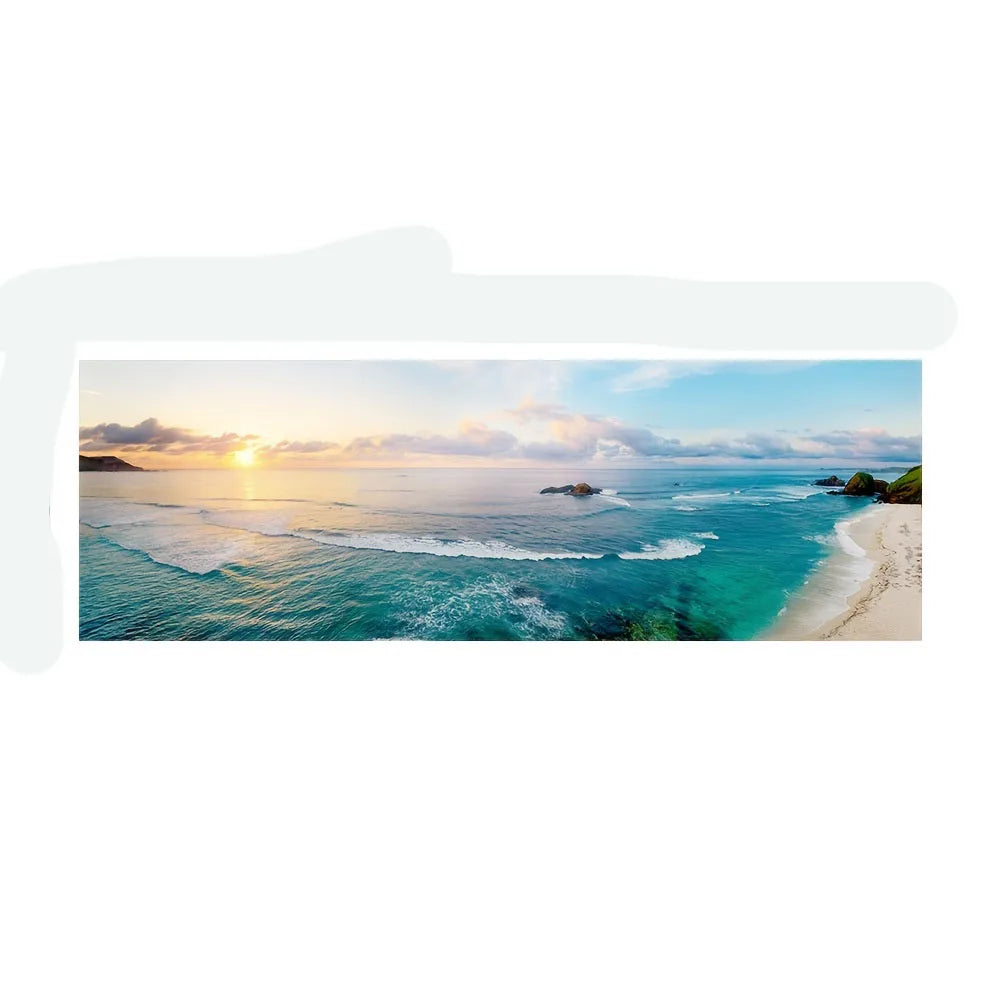 Mountain Lake Forest Wilderness Wall Art Large Format Canvas Prints Wide Landscape Above Sofa or Bed | Skanto