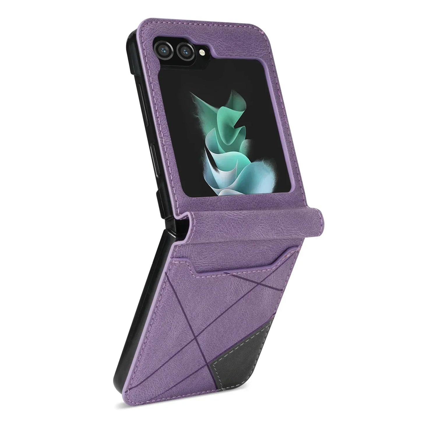 Norvo | Lær lommebokdeksel for Samsung Galaxy Z Flip-serien