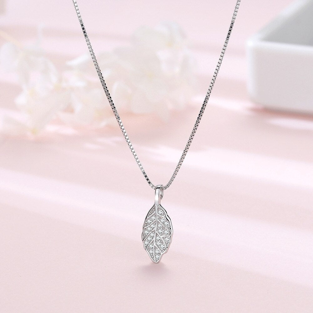 Skanto | Nature Sparkle Treblad Anheng Halskjede