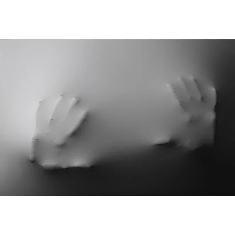 Modern Art Abstract Ghostly Figures on Wall Canvas Prints Black White Wall Art Posters Pictures for Living Room Bedroom Art Decor | Skanto