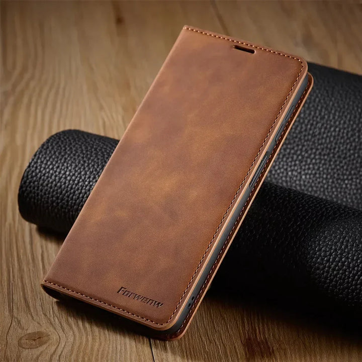 Skanto | Samsung Etui: Magnetisk Lærveske for Stilig Beskyttelse