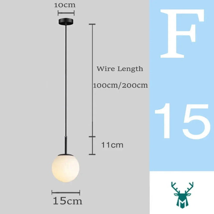 Skanto | Mid-Century Modern Glass Ball Pendant Light