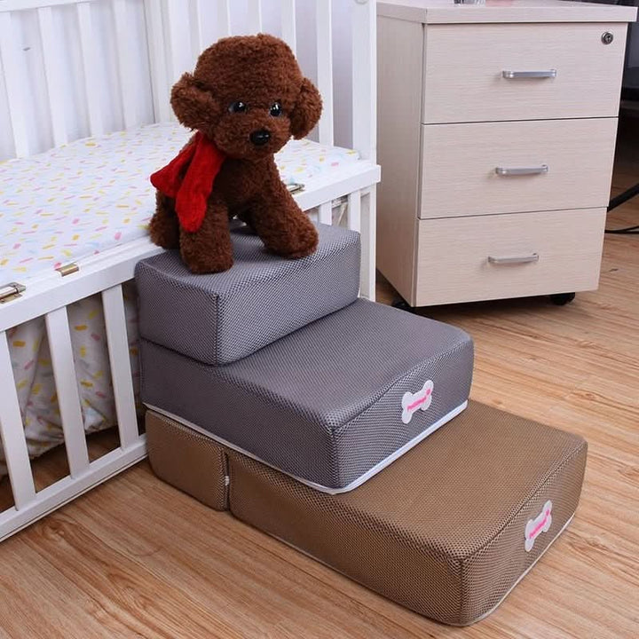 DOGSTEP PRO – Luxus-Hundetreppe für gelenkschonendes Kletttern auf Sofa & Bett
