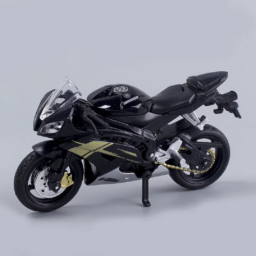 Norvo | 1:18 Skala Yamaha R6 Legering Rulle Sportbike Figurer Diecasts Barn Leke Motorsykkel Racing Modell Replika Samlergave for Gutter