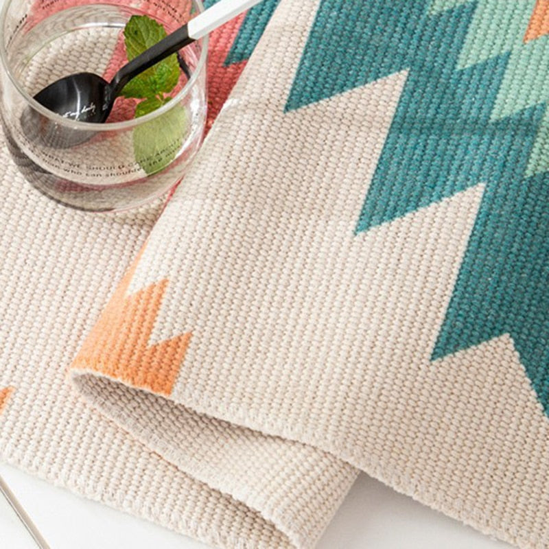 Norvo | Bohemsk Veggteppe, Makramee Vegghengende, Hjemmedekorasjon, Bomull Lin Tassel, Håndlaget, Vevd, Geometrisk Lærred Kunst, Bakgrunns Veggtepper