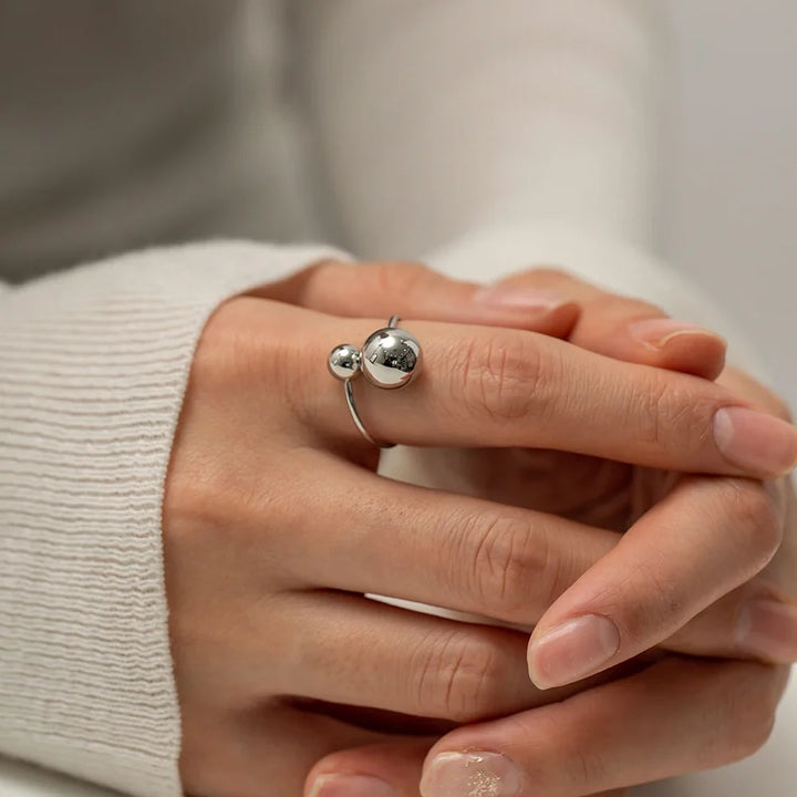 Skanto | 18k Bold To Kule Åpen Ring