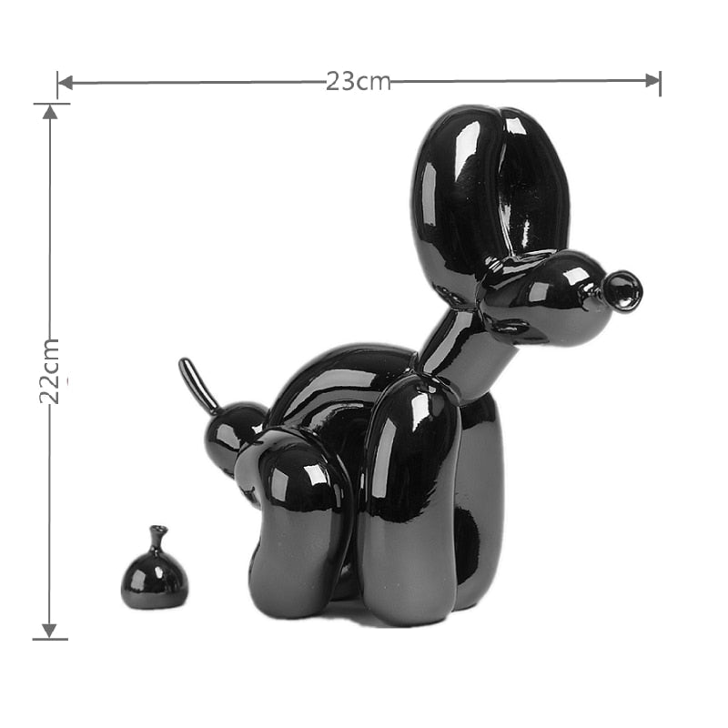 Skanto | Balloondog Skulptur, Ballongkunst Statues, Mini Samleobjekt, Hjemmedekor, Harpiksfigur, Skrivebordsaccessoirer, Romdekorasjon