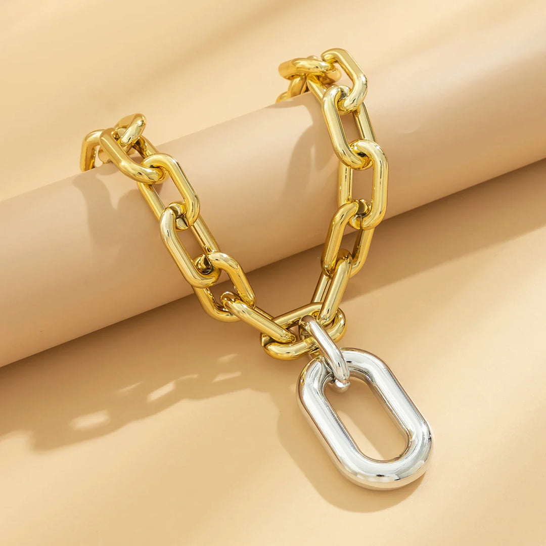 Skanto | Chunky To Tone Paperclip Bold Halskjede