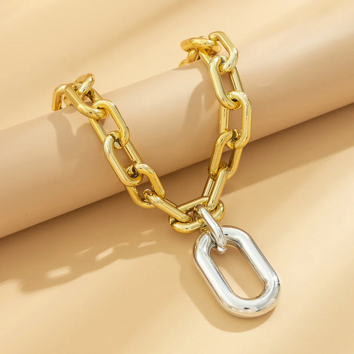 Skanto | Chunky To Tone Paperclip Bold Halskjede