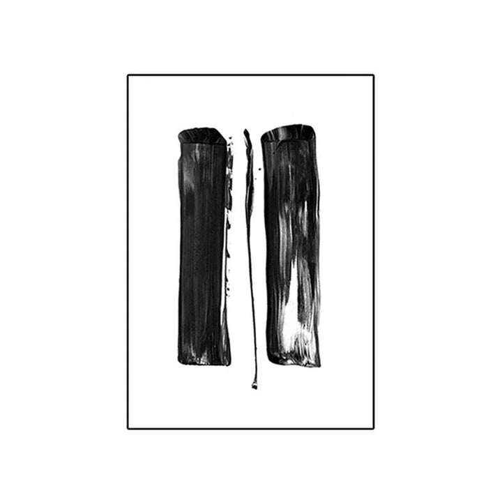 Black White Wall Art Minimalist Abstract Ink Brushstroke Fine Art Canvas Prints Posters Pictures For Living Room Home Office Art Decor | Skanto