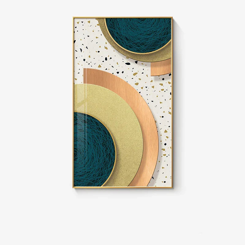 Modern Abstract Geometric Circles Wall Art Fine Art Canvas Prints Pictures for Luxury Living Room Dining Room Hotel Bedroom Home Office Art Decor | Skanto