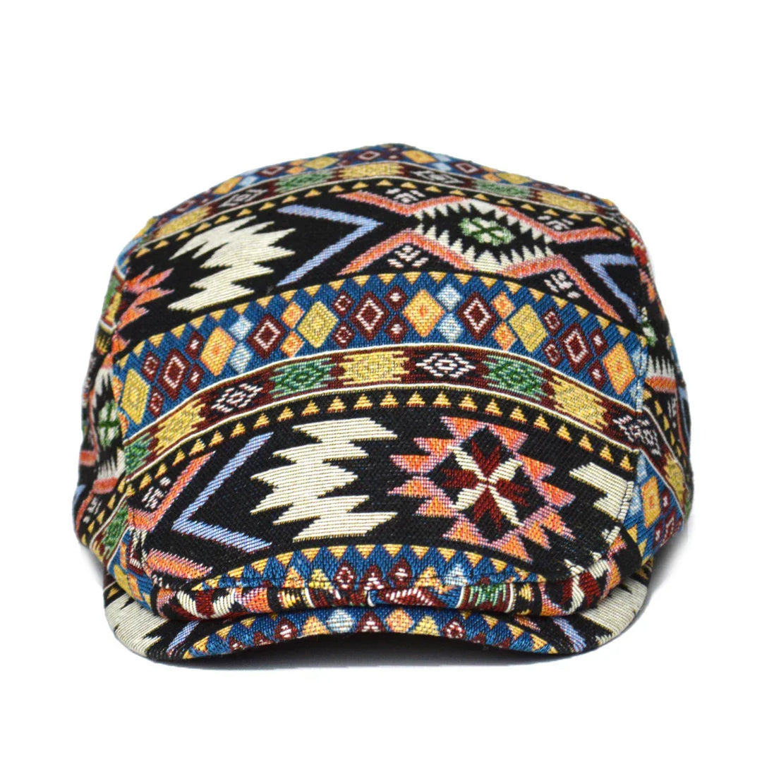 Skanto | Fargerik Retro Flat Cap – Vintage-Inspirert Bomullshatt for Alle Sesonger