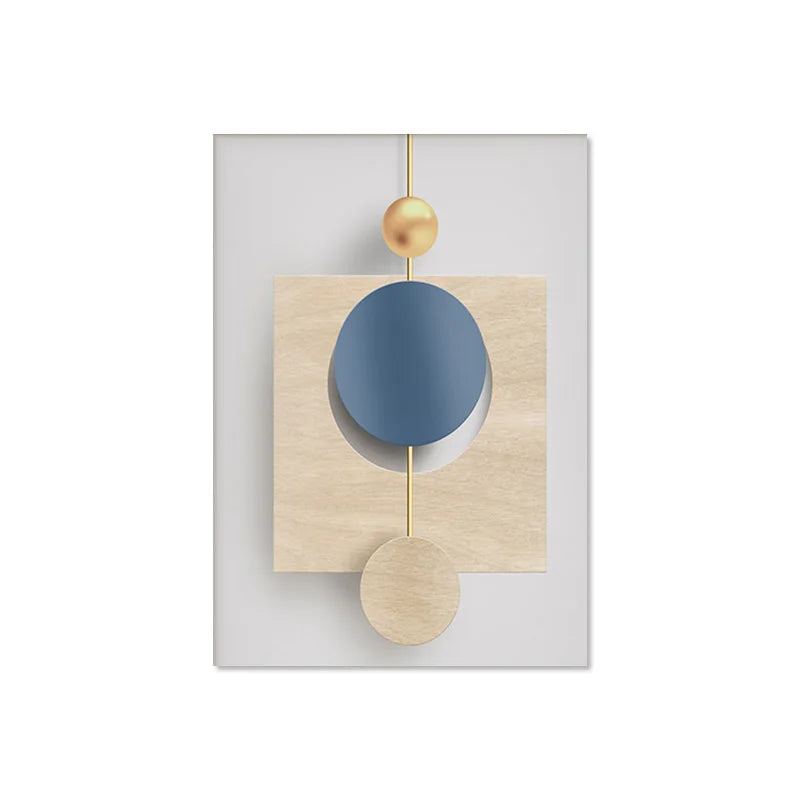 Modern Aesthetic Abstract Geometry Wall Art Fine Art Canvas Prints Posters Pictures For Modern Apartment Living Room Light Luxury Home Decor | Skanto