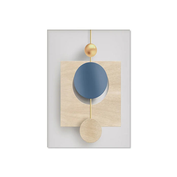 Modern Aesthetic Abstract Geometry Wall Art Fine Art Canvas Prints Posters Pictures For Modern Apartment Living Room Light Luxury Home Decor | Skanto