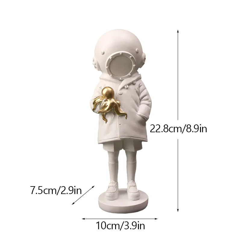Skanto | Dropshipping Banksy Skulptur Kolleksjon Blomst Kastende Statue Pop Kunst Moderne Ballongjente Figur Kontor Hjem Dekorasjon