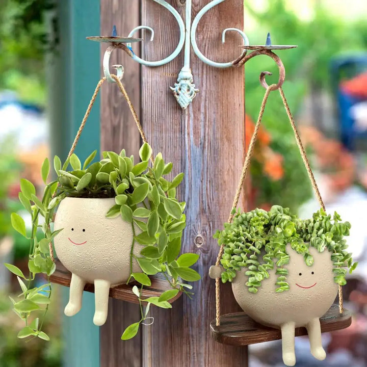 Swing Smiling Face Blomsterpotte | Skanto