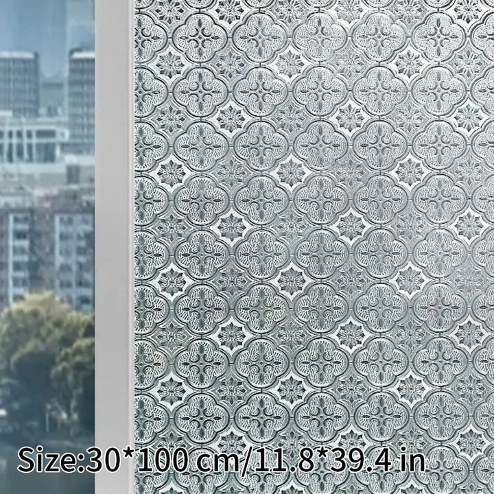 Skanto | 3D Buntglasvindu folie - Dekorativ vinylklistremerke for glassvinduer med statisk feste - Fenetre Buntglasvindu dekor