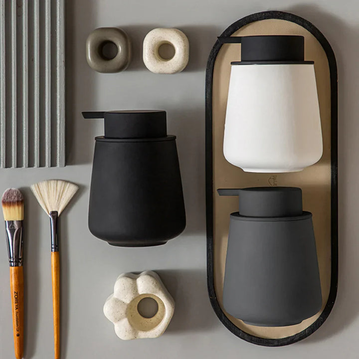 CeramiLux 300 ml Luksus Såpedispenser laget av Keramikk – for Såpe, Sjampo, Balsam eller Lotion Skanto