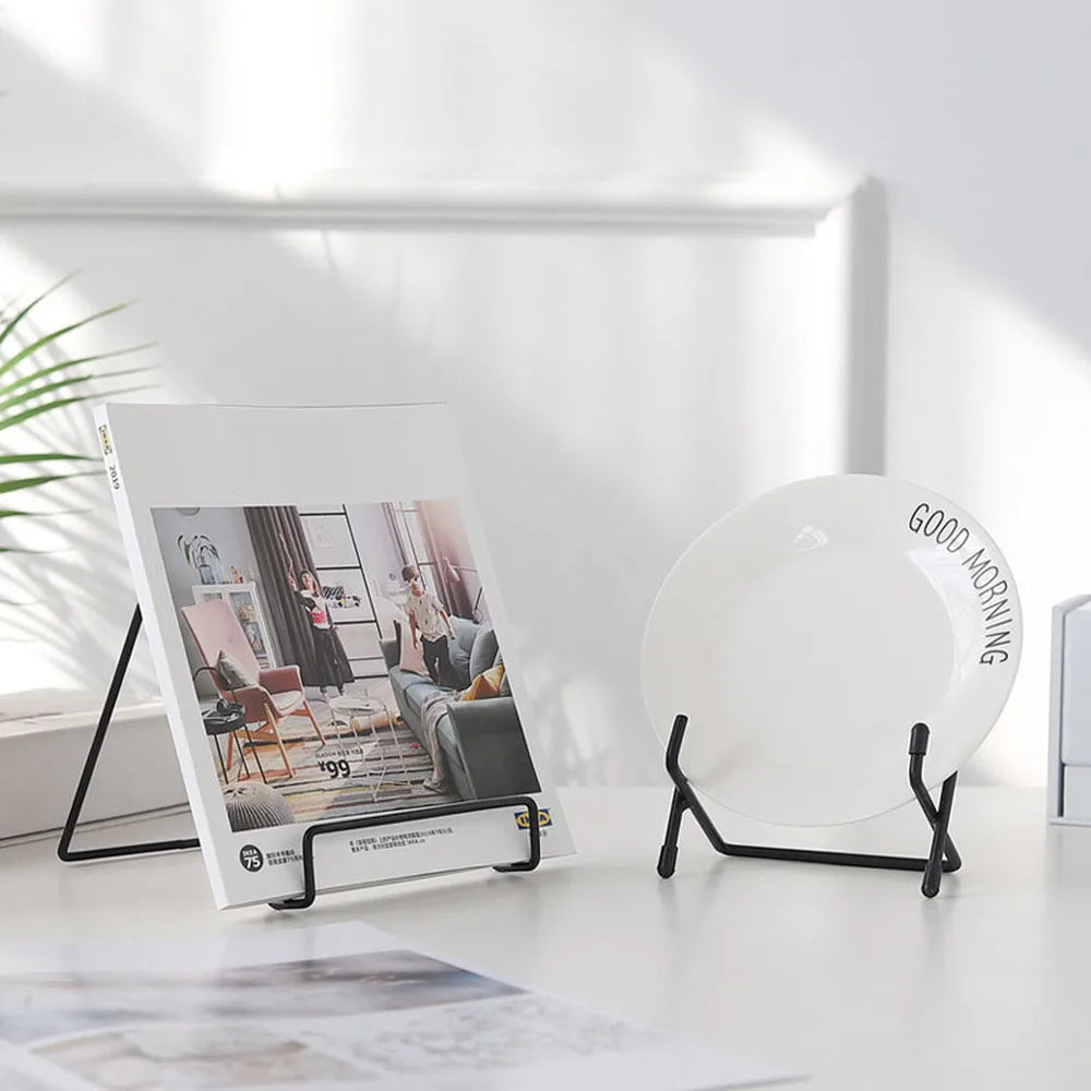 Skanto | Iron Art Multi-Use Display Stand: Allsidig magasin-, servise-, bilde- og fotobokoppbevaringsstativ for boligtilbehør
