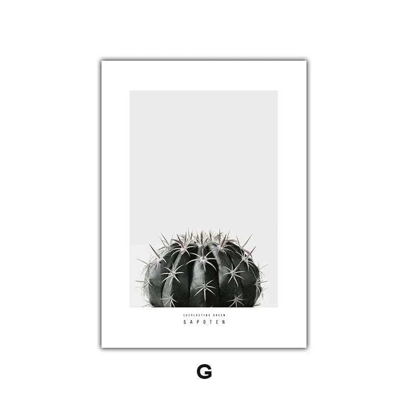 Minimalist Green Leaves Modern Botanical Specimen Wall Art Artistic Canvas Prints Gallery Wall Pictures For Living Room Dining Room Art Decor | Skanto