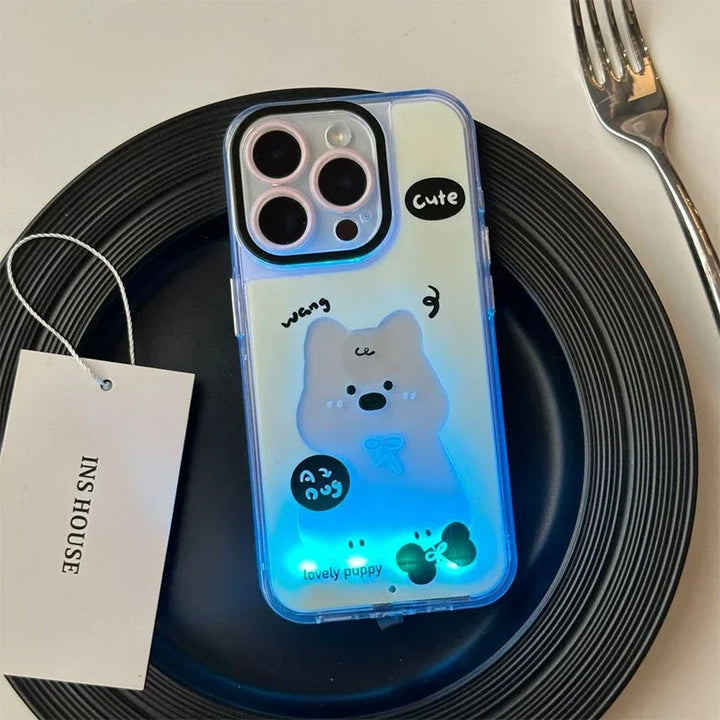 Skanto | Glødende Valp Lysende iPhone-deksel