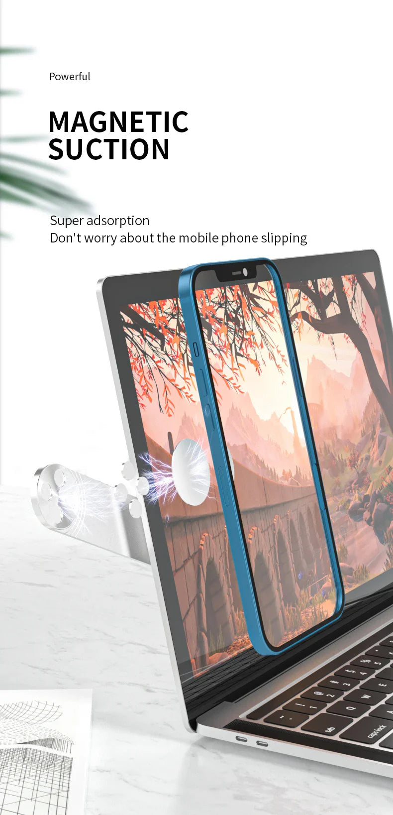 Skanto | Magnetisk Laptop Telefonholder