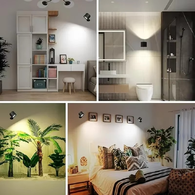 Skanto | LED Vegglampe - Oppladbar, Magnetisk & Dobbelt-Sidig Belysning for Innendørs Bruk