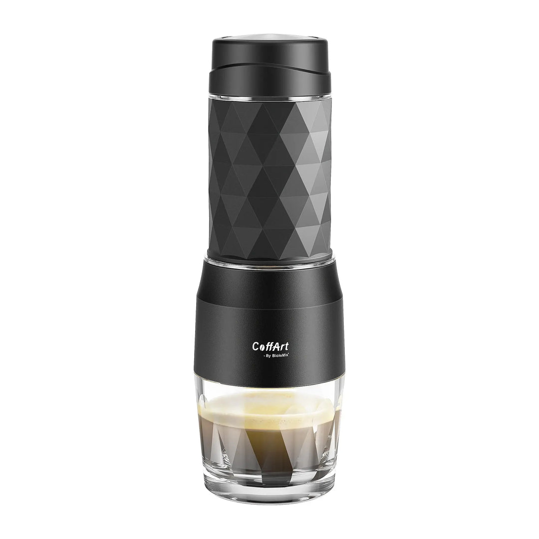 Skanto | Bærbar Kaffemaskin Espresso Maskin Håndpresse Kapsel Malt Kaffe Brygger Bærbar for Reiser og Piknik, BioloMix