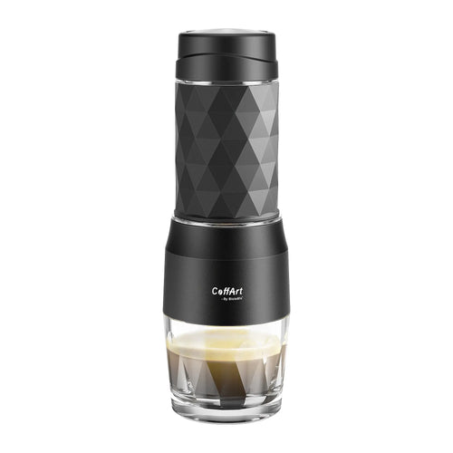 Skanto | Bærbar Kaffemaskin Espresso Maskin Håndpresse Kapsel Malt Kaffe Brygger Bærbar for Reiser og Piknik, BioloMix